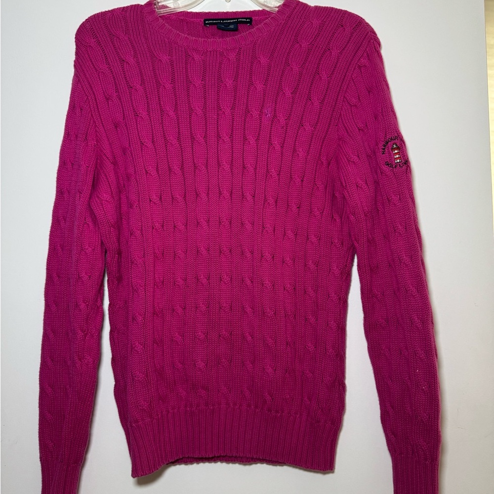 Pink Cable Knit Sweater